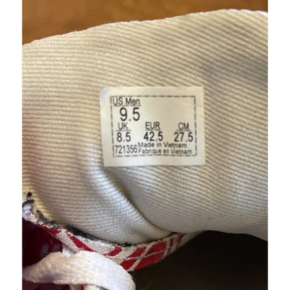 Vans 500714 Classic Old Skool Low Top Red Spell Logo Sneakers Men’s Sz 9.5 - Picture 6 of 13